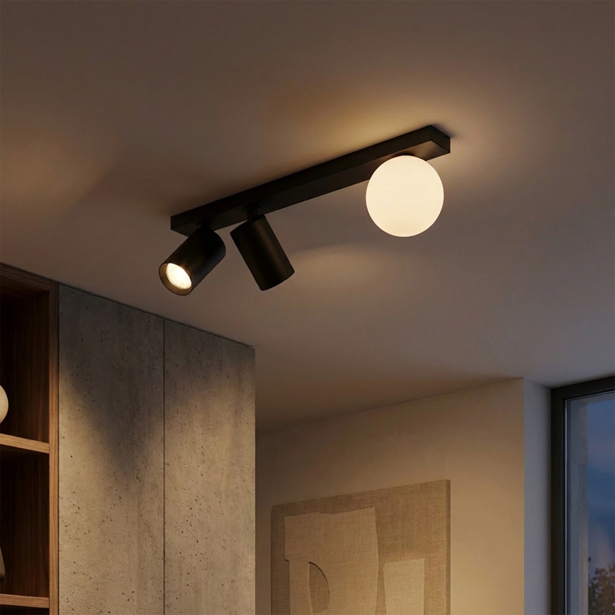 Brilagi - Kohdevalaisin SELE BALL 2xGU10/30W/230V + 1xG9/10W, musta