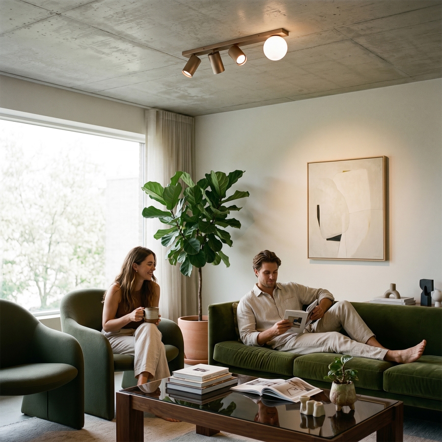 Brilagi - Kohdevalaisin SELE BALL 3xGU10/30W/230V + 1xG9/10W beige