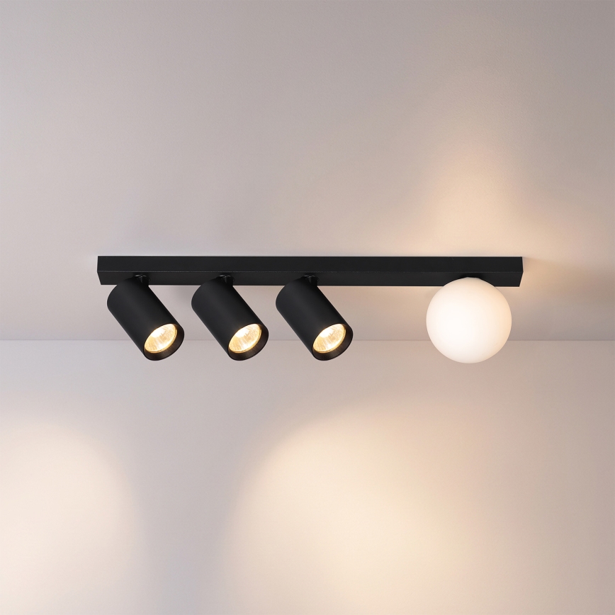 Brilagi - Kohdevalaisin SELE BALL 3xGU10/30W/230V + 1xG9/10W musta
