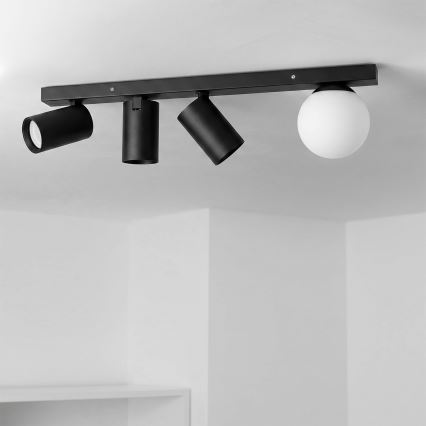 Brilagi - Kohdevalaisin SELE BALL 3xGU10/30W/230V + 1xG9/10W musta