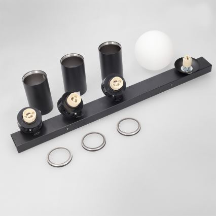 Brilagi - Kohdevalaisin SELE BALL 3xGU10/30W/230V + 1xG9/10W musta