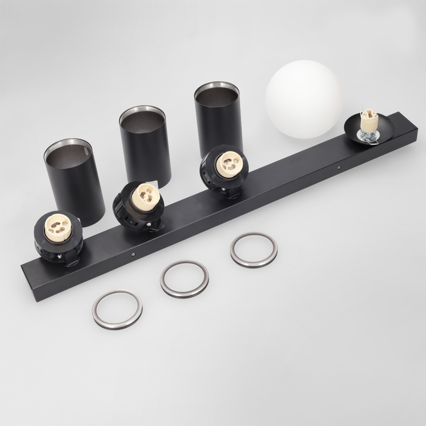 Brilagi - Kohdevalaisin SELE BALL 3xGU10/30W/230V + 1xG9/10W musta