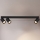 Brilagi - Kohdevalaisin SELE LONG 3xGU10/30W/230V musta