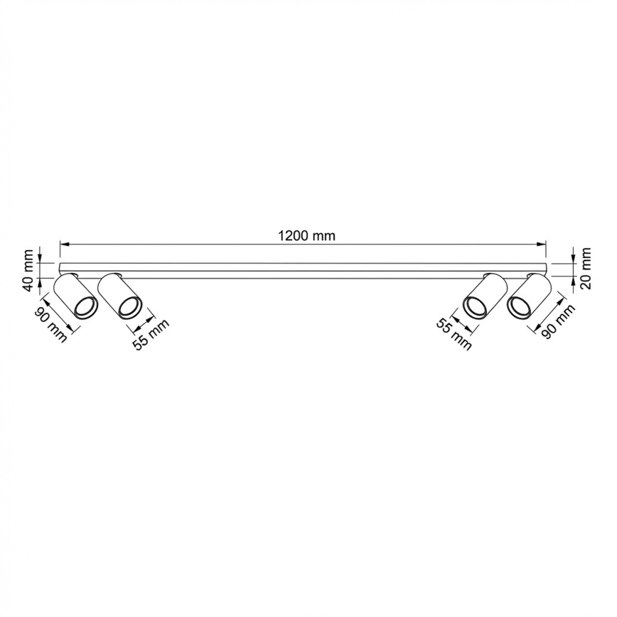 Brilagi - Kohdevalaisin SELE LONG 4xGU10/30W/230V beige