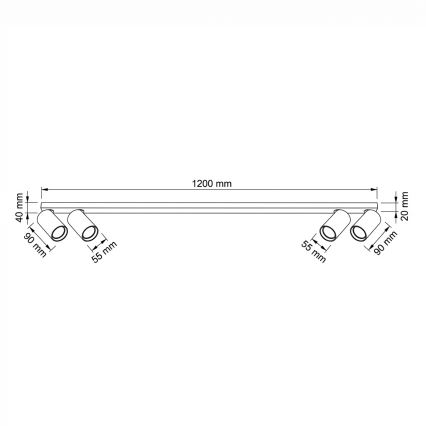 BRILAGI - Kohdevalaisin SELE LONG 4xGU10/30W/230V beige