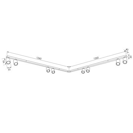 BRILAGI - Kohdevalaisin SELE LONG 8xGU10/30W/230V valkoinen
