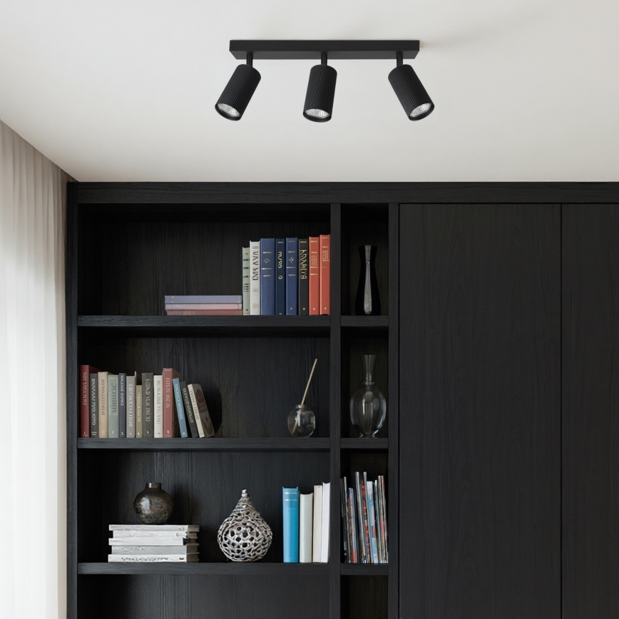 Brilagi - Kohdevalaisin SELE MODERN 3xGU10/30W/230V musta