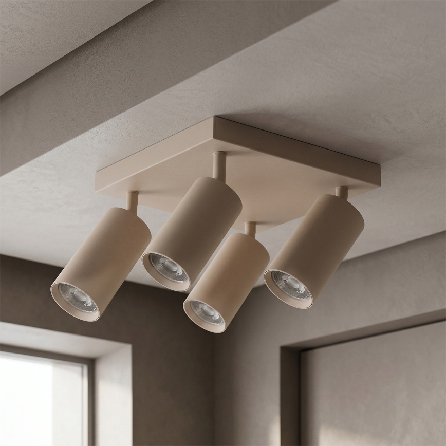 Brilagi - Kohdevalaisin SELE SQUARE 4xGU10/30W/230V beige
