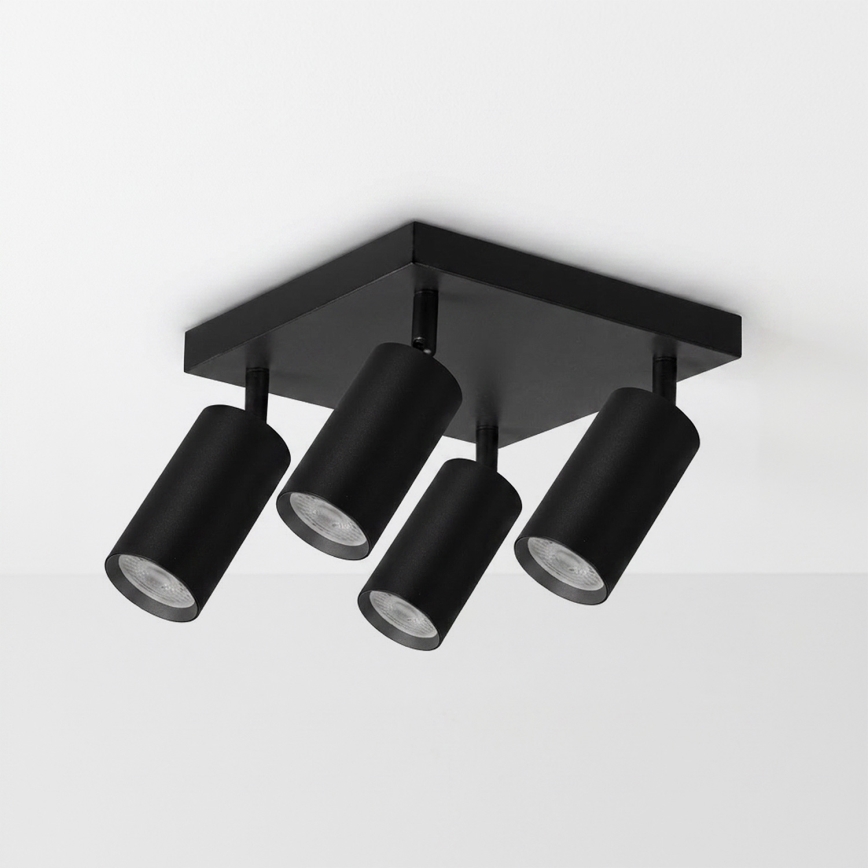 Brilagi - Kohdevalaisin SELE SQUARE 4xGU10/30W/230V musta