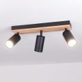 Brilagi - Kohdevalaisin SELE WOOD ACOUSTIC 3xGU10/30W/230V musta/puu