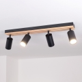 Brilagi - Kohdevalaisin SELE WOOD ACOUSTIC 4xGU10/30W/230V musta/puu
