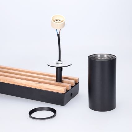 Brilagi - Kohdevalaisin SELE WOOD ACOUSTIC 4xGU10/30W/230V musta/puu