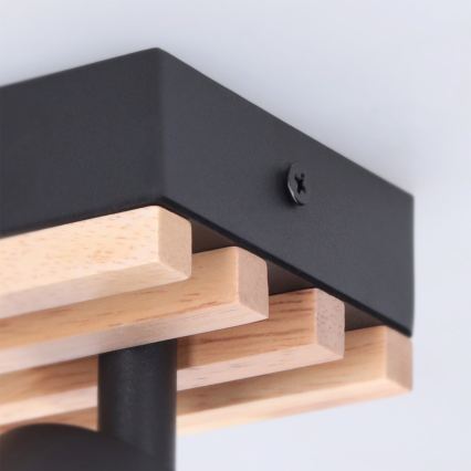 Brilagi - Kohdevalaisin SELE WOOD ACOUSTIC 4xGU10/30W/230V musta/puu
