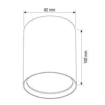 BRILAGI - Kohdevalaisin SMOOTH LONG 1xGX53/15W/230V 60x82 mm musta