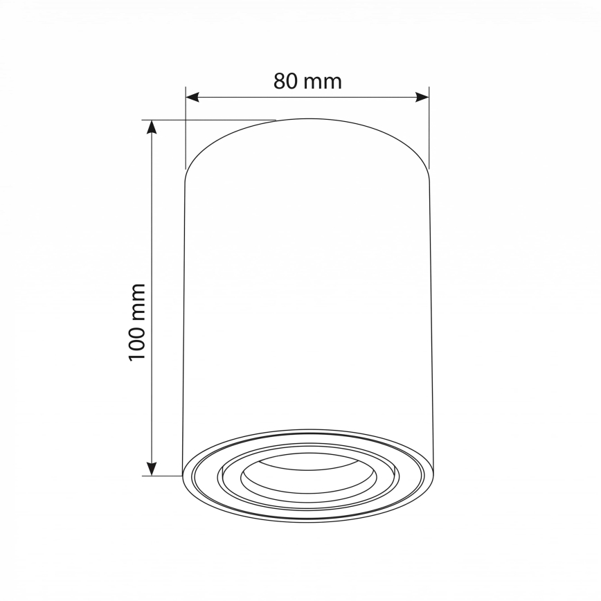BRILAGI - Kohdevalo MIA 1xGU10/30W/230V 100x80 mm musta