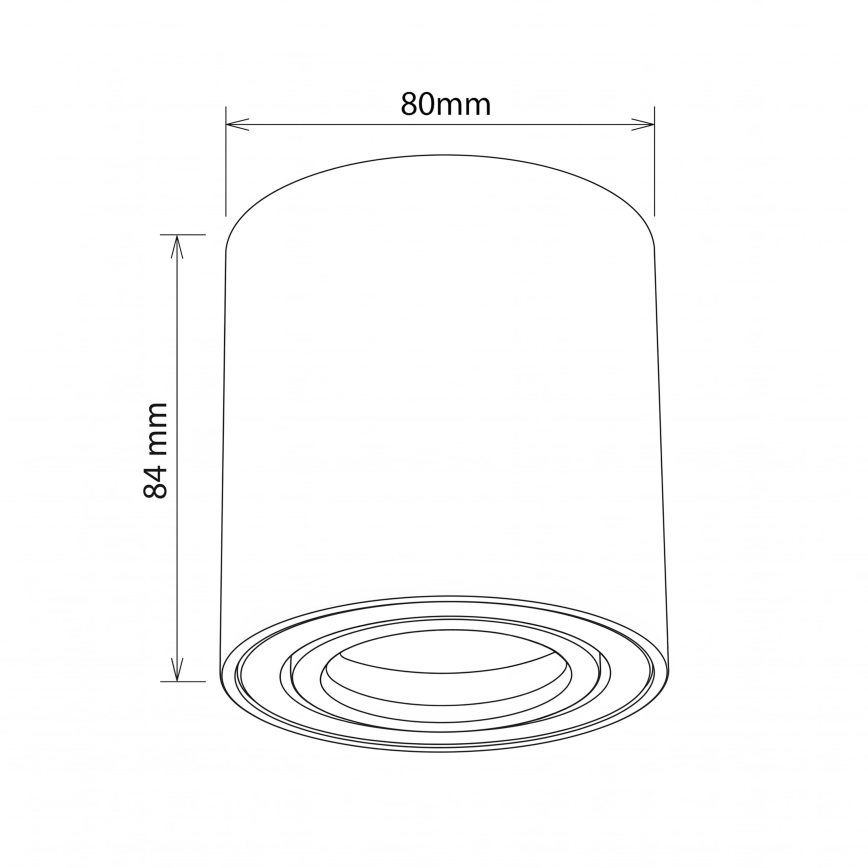 BRILAGI - Kohdevalo MIA 1xGU10/30W/230V 84x80 mm musta