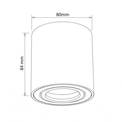 BRILAGI - Kohdevalo MIA 1xGU10/30W/230V 84x80 mm valkoinen