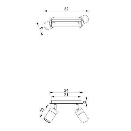 Brilagi - Kohdevalo POKER 2xGU10/25W/230V sininen/kulta