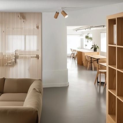 Brilagi - Kohdevalo SELE 2xGU10/30W/230V valkoinen/tammi sisustus