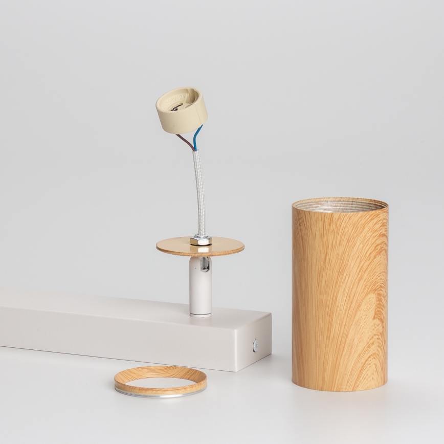 Brilagi - Kohdevalo SELE 2xGU10/30W/230V valkoinen/tammi sisustus