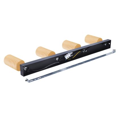 Brilagi - Kohdevalo SELE 4xGU10/30W/230V musta/tammi sisustus