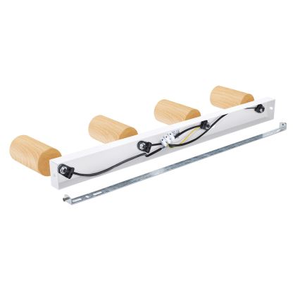 Brilagi - Kohdevalo SELE 4xGU10/30W/230V valkoinen/tammi sisustus