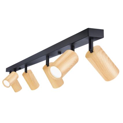 Brilagi - Kohdevalo SELE 6xGU10/30W/230V musta/tammi sisustus
