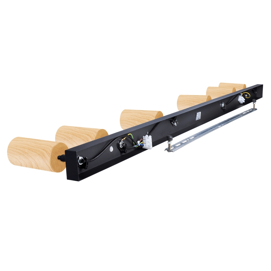 Brilagi - Kohdevalo SELE 6xGU10/30W/230V musta/tammi sisustus