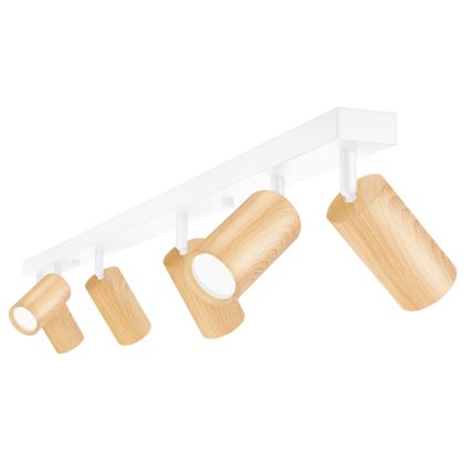 Brilagi - Kohdevalo SELE 6xGU10/30W/230V valkoinen/tammi sisustus