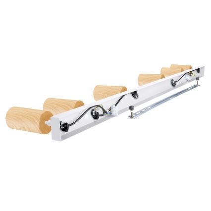 Brilagi - Kohdevalo SELE 6xGU10/30W/230V valkoinen/tammi sisustus