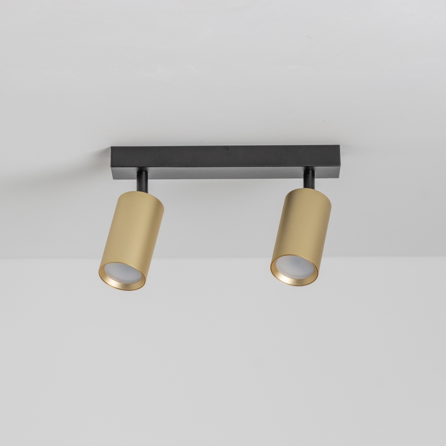 Brilagi - Kohdevalo SELE GOLDEN 2xGU10/30W/230V musta/kulta