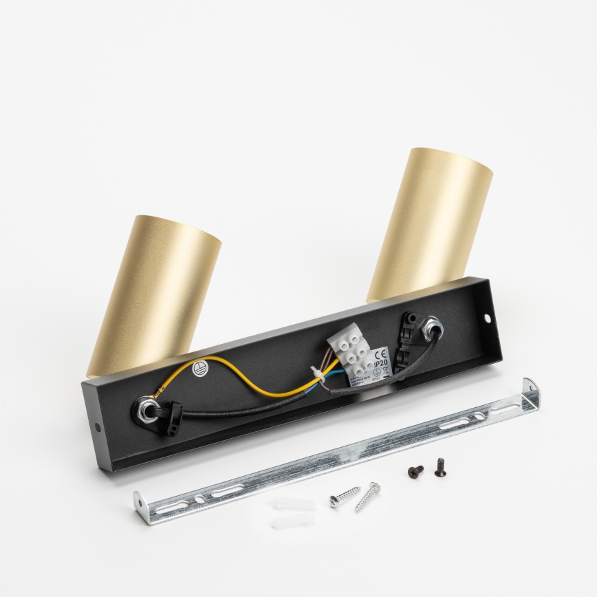 Brilagi - Kohdevalo SELE GOLDEN 2xGU10/30W/230V musta/kulta