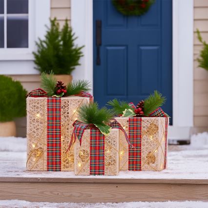 Brilagi - Kolmen LED-valon setti ulkokäyttöön, joulukoristeet LED/230V IP44 — lahjat