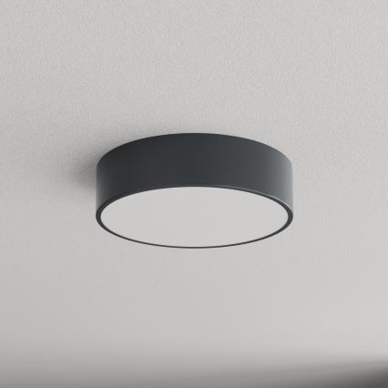 Brilagi - Kylpyhuoneen kattovalaisin liiketunnistimella ja hämäräkytkimellä CLARE 2xE27/24W/230V halkaisija 30 cm antrasiitti IP54