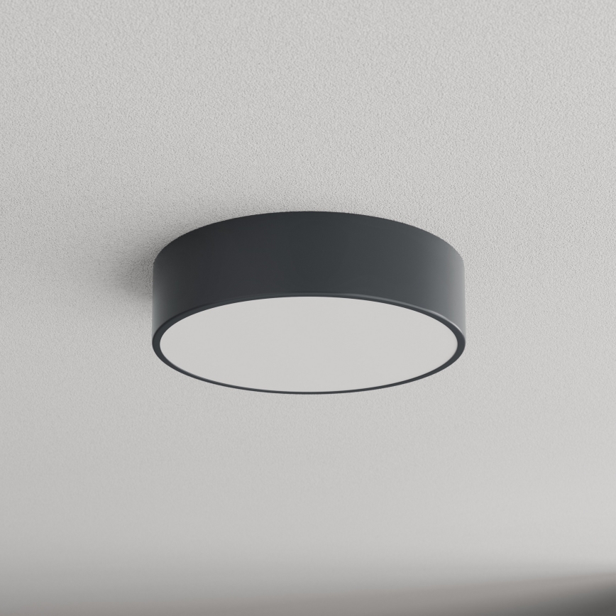 Brilagi - Kylpyhuoneen kattovalaisin liiketunnistimella ja hämäräkytkimellä CLARE 2xE27/24W/230V halkaisija 30 cm antrasiitti IP54