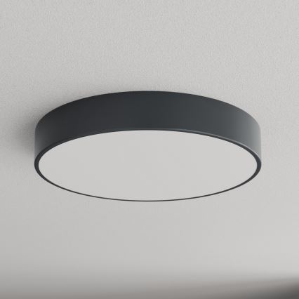 Brilagi - Kylpyhuoneen kattovalaisin liiketunnistimella ja hämäräkytkimellä CLARE 4xE27/24W/230V halkaisija 50 cm antrasiitti IP54