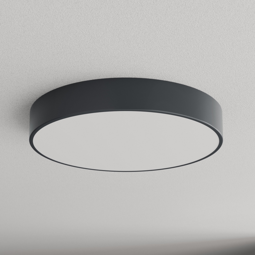 Brilagi - Kylpyhuoneen kattovalaisin liiketunnistimella ja hämäräkytkimellä CLARE 4xE27/24W/230V halkaisija 50 cm antrasiitti IP54
