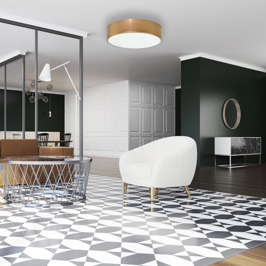 Brilagi - Kylpyhuoneen kattovalaisin CLARE 2xE27/24W/230V halkaisija 40 cm IP54 kulta