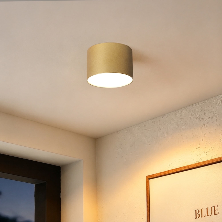 BRILAGI - Kylpyhuoneen kattovalaisin FORIS LED/9W/230V halkaisija 9 cm kultainen IP44 CRI 90