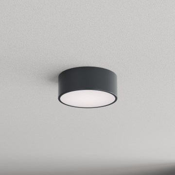 Brilagi - Kylpyhuoneen kattovalaisin liike- ja hämärätunnistimella CLARE 1xE27/24W/230V halkaisija 20 cm antrasiitti IP54