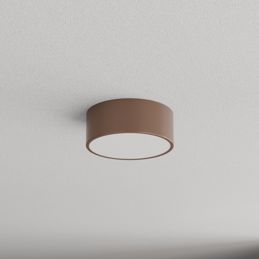 Brilagi - Kylpyhuoneen kattovalaisin liiketunnistimella ja hämäräkytkimellä CLARE 1xE27/24W/230V halkaisija 20 cm ruskea IP54