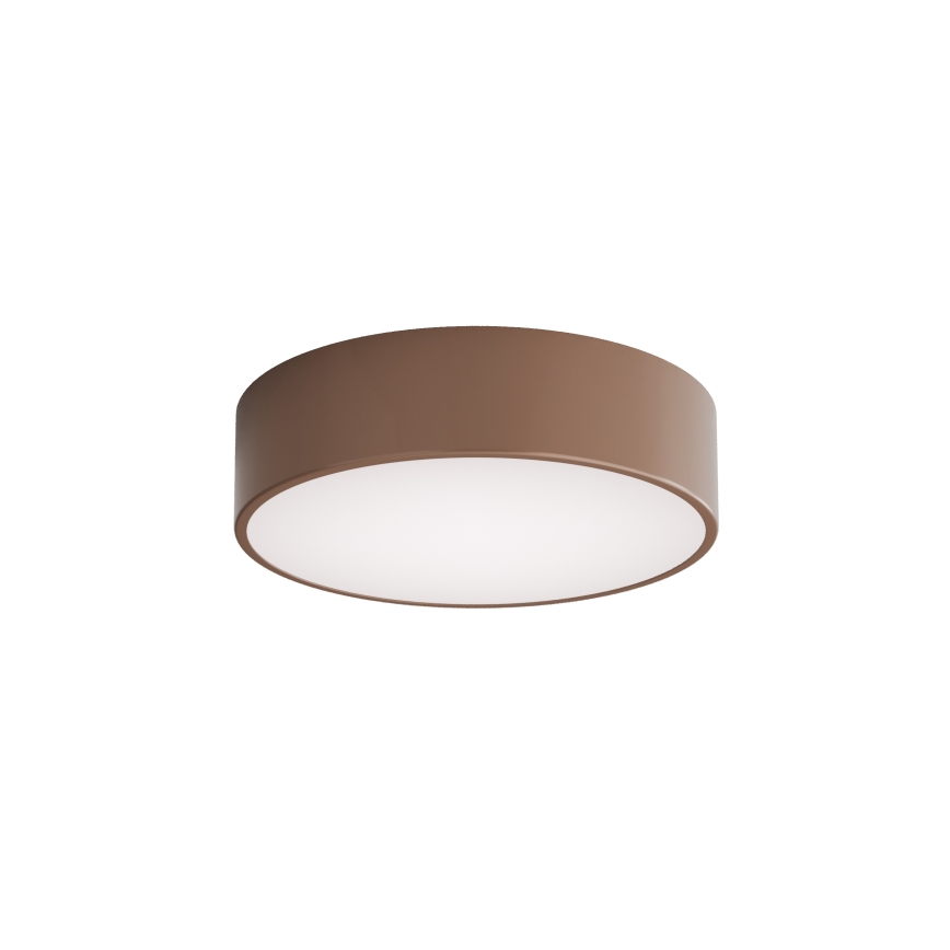 Brilagi - Kylpyhuoneen kattovalaisin liiketunnistimella ja hämäräkytkimellä CLARE 2xE27/24W/230V Ø 30 cm ruskea IP54