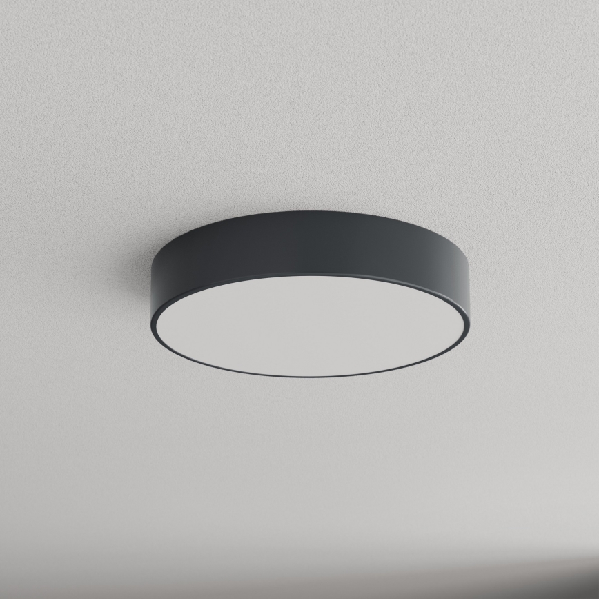 Brilagi - CLARE kylpyhuoneen kattovalaisin liike- ja hämärätunnistimella 3xE27/24W/230V halkaisija 40 cm antrasiitti IP54