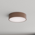 Brilagi - Kylpyhuoneen kattovalaisin liiketunnistimella ja hämäräkytkimellä CLARE 2xE27/24W/230V Ø 30 cm ruskea IP54