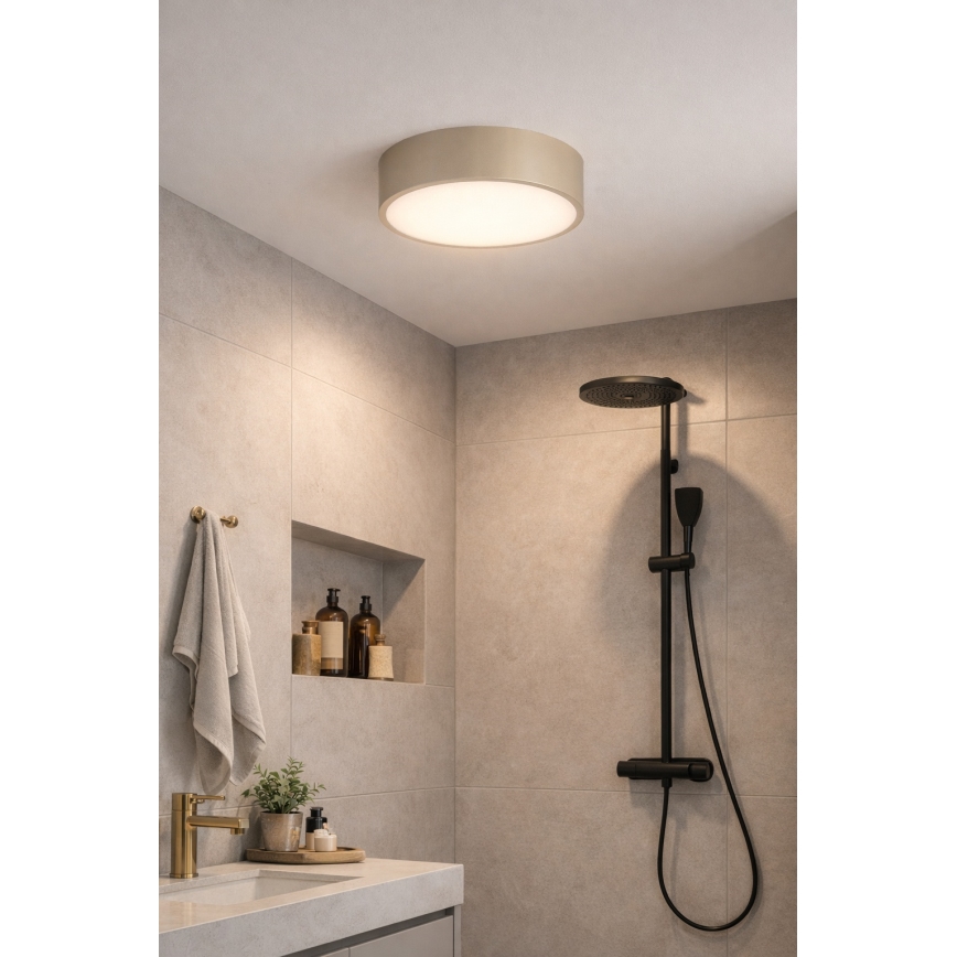 Brilagi - Kylpyhuoneen kattovalaisin POOL 2xE27/15W/230V halkaisija 30 cm IP54 beige