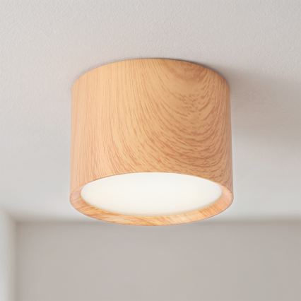 BRILAGI - Kylpyhuoneen kohdevalaisin SMOOTH 1xGX53/15W/230V 60x82 mm tammi-dekori IP54