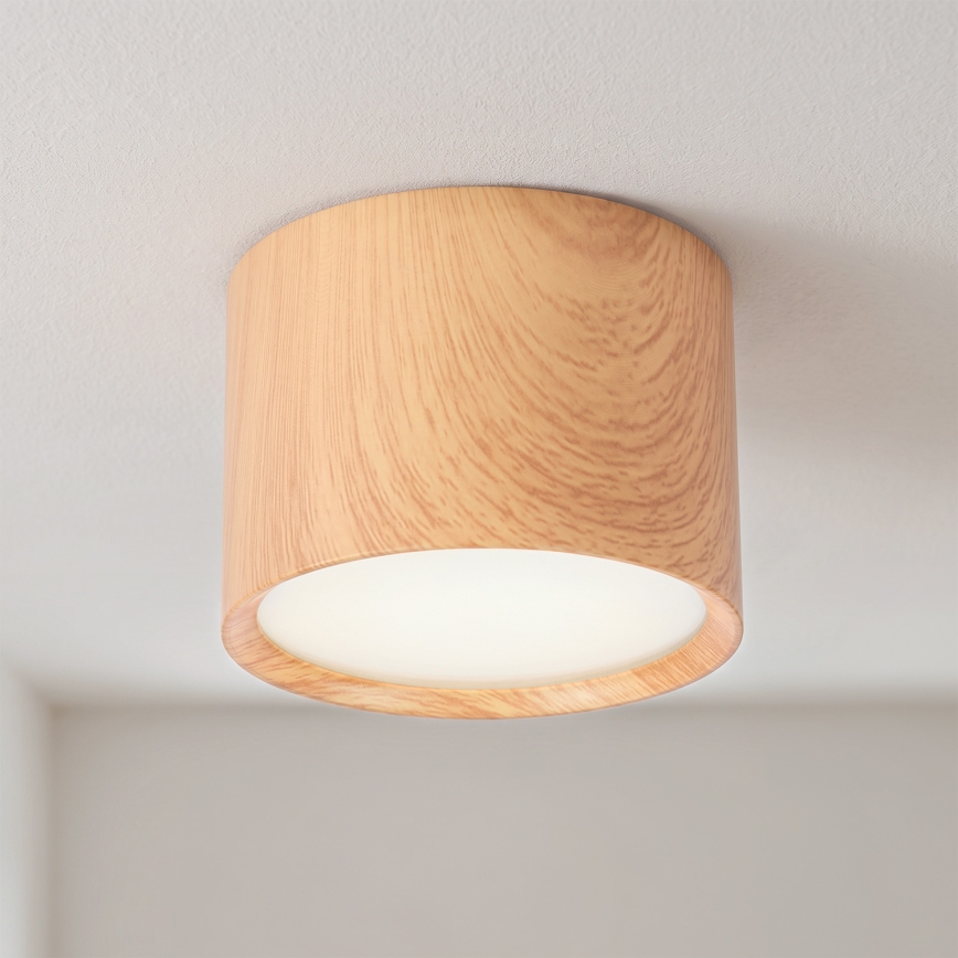 BRILAGI - Kylpyhuoneen kohdevalaisin SMOOTH 1xGX53/15W/230V 60x82 mm tammi-dekori IP54