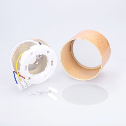 BRILAGI - Kylpyhuoneen kohdevalaisin SMOOTH 1xGX53/15W/230V 60x82 mm tammi-dekori IP54