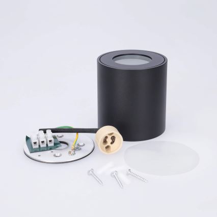 BRILAGI - Kylpyhuoneen kohdevalo MIA 1xGU10/30W/230V 84x80 mm musta IP54