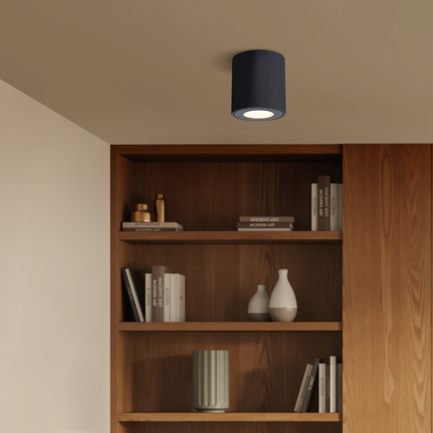 Brilagi - Kylpyhuoneen kohdevalo MIA 1xGU10/30W/230V 84x80 mm musta IP54